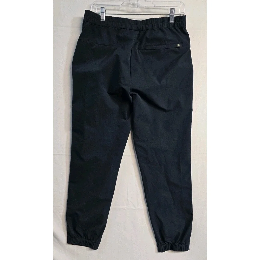 Banana Republic Tech Hybrid Pants Mens 32 Black Elastic Waist Ankle 32x27